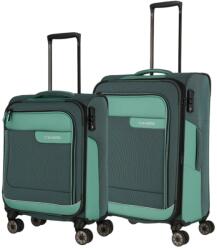 Travelite Viia zöld 4 kerekű 2 részes bőrönd szett (92850-80)