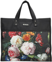 Beagles Shop & Go fekete virágos női bevásárló táska (21036057)