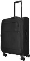 Enrico Benetti Oakville fekete 4 kerekű közepes bőrönd (Oakville-M-fekete)