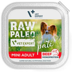 VetExpert Hrana umeda pentru caini, adult, RAW PALEO PATE, vita, Set 6 X 150 g