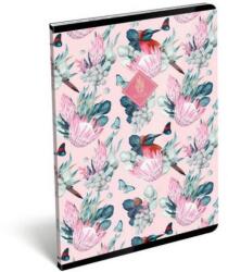 Lizzy Card XRCise Look exkluzív vonalas füzet - A4 - Fifteen rózsaszín virágos - madaras (LIZ-23063524)