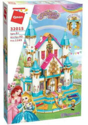 Qman ® 32015 készségfejlesztő építőjáték lányoknak 1169 db építőkocka - Leah hercegnő hatalmas virágkastélya