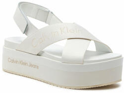 Calvin Klein Jeans Szandál Calvin Klein Jeans Flatform Sandal Sling In Mr YW0YW01362 Off White YBR 40 Női