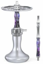 invi hookah Set Invi Vertex Frosted Steel Negru-albastru-violet