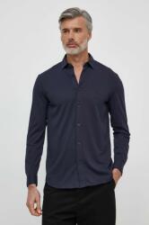 Giorgio Armani pamut ing férfi, galléros, sötétkék, regular - sötétkék XL - answear - 47 990 Ft