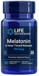 Life Extension Melatonin 6 Hour Timed Release (750 mcg) (60 Veg Comprimate)