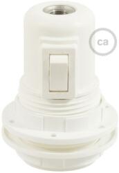 Creative-Cables Dupla érvéghüvely, hőre lágyuló E27 lámpatartó készlet kapcsolóval ellátott lámpaernyőhöz fehér (PL27PBTFNB)