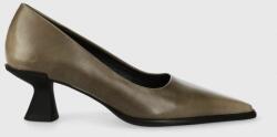 Vagabond Shoemakers bőr flip-flop TILLY szürke, magassarkú - barna Női 39