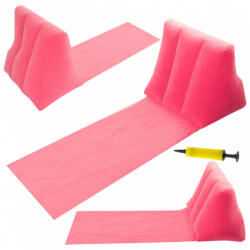 KIK Felfújható rózsaszín strandszőnyeg háttámlával