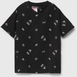 Adidas gyerek póló x Star Wars fekete, mintás - fekete 176
