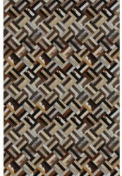 KONDELA Bőr szőnyeg típus 2 200x300 cm - patchwork minta