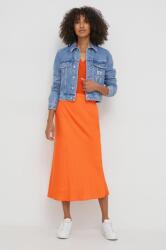 Calvin Klein szoknya narancssárga, midi, harang alakú - narancssárga 36