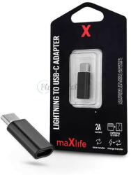 Maxlife Lightning - USB Type-C adapter - Maxlife Lightning To USB-C Adapter - 2A - fekete