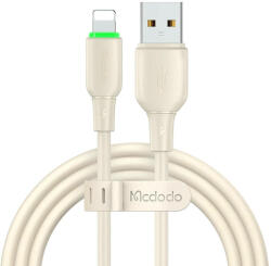 Mcdodo USB és Lightning kábel Mcdodo CA-4740 LED fény 1.2m (bézs)
