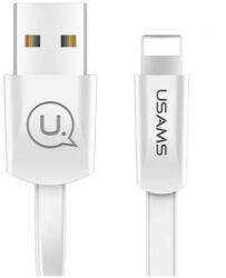 USAMS kábel lapos U2 Lightning 1, 2m fehér iPhone 5/6/7/8/X (US-SJ199)