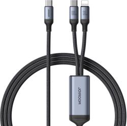 JOYROOM 2 az 1-ben kábel Joyroom speedy series SA21-1T2 USB-C - USB-C / Lightning 100W 1.5m fekete
