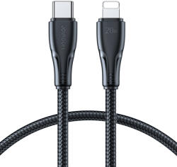 JOYROOM USB C - Lightning 20W Surpass Series kábel gyorstöltéshez és adatátvitelhez 0, 25 m fekete (S-CL020A11)