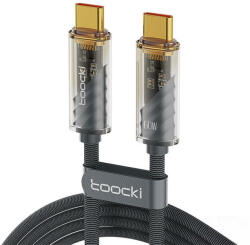 Toocki töltőkábel C-C, 1m, PD 60W (szürke) - bluedigital - 2 390 Ft