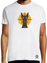 Magnolion Fekete kutya csillagok között v2 póló