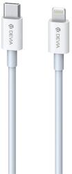 DEVIA SMART adatkábel és töltő (Type-C - lightning 8pin, 20W, 100cm) FEHÉR Apple iPhone 7 4.7, Apple iPhone 7 Plus 5.5, Apple IPAD mini 4, Apple IPAD Pro 12.9 (2015), Apple iPhone 6S 4.7, Apple i (326868 / 