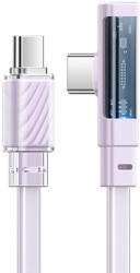 Mcdodo Kábel USB-C USB-C-re Mcdodo CA-3454 90 fokos 1.8mLED (lila)