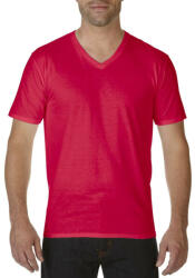 Gildan V nyakú prémium pamut póló, Gildan GI41V00, Red-S (gi41V00re-s)