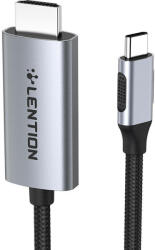 Lention USB-C és 4K60Hz HDMI kábel, 3m (szürke)
