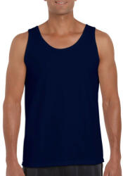 Gildan Softstyle ujjatlan férfi pamut póló, Gildan GI64200, Navy-S (gi64200nv-s)