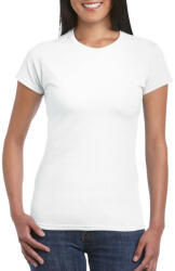 Gildan Softstyle testhez álló rövid ujjú női póló, Gildan GIL64000, White-L (giL64000wh-l)