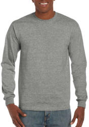 Gildan Hosszú ujjú pamut póló kerek nyakkivágással, Gildan GIH400, Graphite Heather-4XL (gih400gph-4xl)
