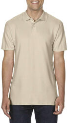 Gildan Softstyle dupla piké galléros póló, Gildan GI64800, Sand-4XL (gi64800sa-4xl)