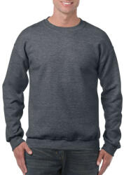 Gildan Kereknyakú körkötött pulóver, Gildan GI18000, Dark Heather-L (gi18000dh-l)