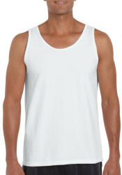 Gildan Softstyle ujjatlan férfi pamut póló, Gildan GI64200, White-S (gi64200wh-s)