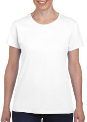 Gildan Kerknyakú karcsusított női póló, Gildan GIL5000, White-M (giL5000wh-m)