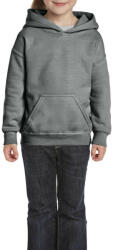 Gildan Kapucnis gyerekpulóver kenguruzsebbel, Gildan GIB18500, Graphite Heather-XL (giB18500gph-xl)