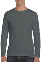Gildan Softstyle hosszú ujjú pamut póló, Gildan GI64400, Charcoal-S (gi64400ch-s)