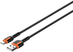 LDNIO LS531, 1m USB - USB-C kábel (szürke-narancs)