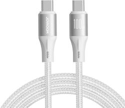 JOYROOM Light-Speed Series SA25-CC5 100W USB-C / USB-C kábel 1, 2m - fehér