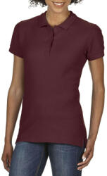 Gildan Prémium dupla piké galléros női póló, Gildan GIL85800, Maroon-XL (giL85800ma-xl)