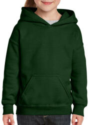 Gildan Kapucnis gyerekpulóver kenguruzsebbel, Gildan GIB18500, Forest Green-XS (giB18500fo-xs)