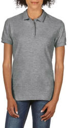 Gildan Prémium dupla piké galléros női póló, Gildan GIL85800, Graphite Heather-XL (gil85800gph-xl)