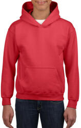 Gildan Kapucnis gyerekpulóver kenguruzsebbel, Gildan GIB18500, Red-XL (giB18500re-xl)