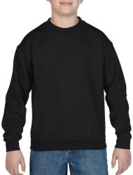 Gildan Kereknyakú gyerekpulóver, Gildan GIB18000, Black-XS (giB18000bl-xs)