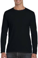 Gildan Softstyle hosszú ujjú pamut póló, Gildan GI64400, Black-2XL (gi64400bl-2xl)