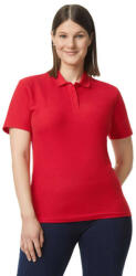 Gildan Galléros rövid ujjú karcsusított női póló, Gildan GIL64800-B3, Red-XL (gil64800-b3re-xl)