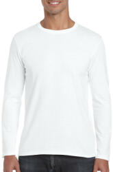 Gildan Softstyle hosszú ujjú pamut póló, Gildan GI64400, White-M (gi64400wh-m)