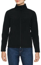 Gildan Karcsúsított softshell cipzáros női dzseki, Gildan GILSS800, Black-XL (gilss800bl-xl)