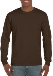 Gildan Hosszú ujjú klasszikus szabású póló, Gildan GI2400, Dark Chocolate-4XL (gi2400dc-4xl)