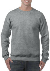 Gildan Kereknyakú körkötött pulóver, Gildan GI18000, Graphite Heather-3XL (gi18000gph-3xl)