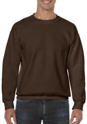 Gildan Kereknyakú körkötött pulóver, Gildan GI18000, Dark Chocolate-2XL (gi18000dc-2xl)